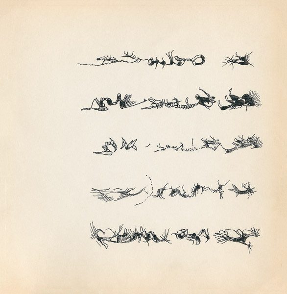 LEBADANG, "Genesis_10 », circa 1960. Encre de Chine sur papier, 16.8 x 16,3 cm, collection privée, Paris, France.