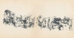 LEBADANG, "Genesis_34_35", circa 1960. Encre de Chine sur papier, 16.8 x 32,6 cm, collection privée, Paris, France.