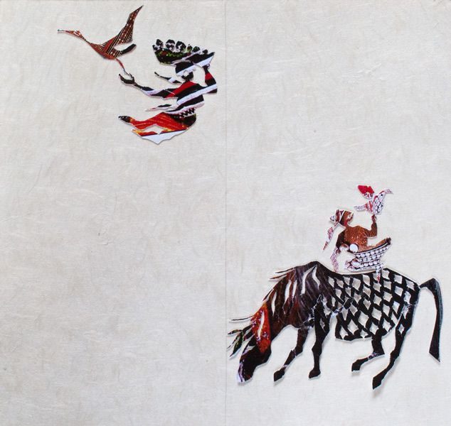 LEBADANG, "Hmong". Découpe et aquarelle sur papier, collection privée, Paris, France.