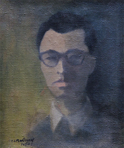 LEBADANG, "Selfportrait", 1950. Oil on canvas, 46 x 38 cm, private collection, Paris, France.